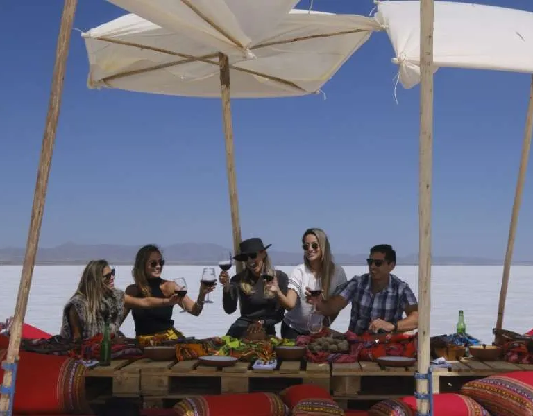Lunch at Salar de Uyuni
